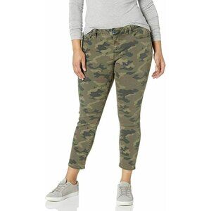 Slink Jeans Curvy Olive Green Camo Ankle Skinny Stretch Jeans Plus Size 22
